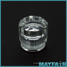 Perillas de gabinete de cristal con forma de pilar decorativo